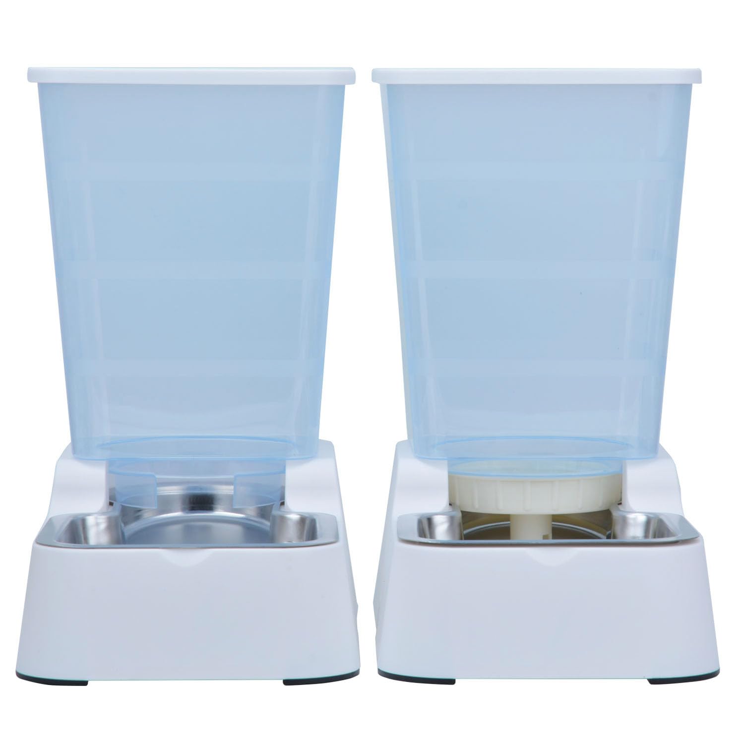 Dispensador Automático de Comida y Agua para Perros y Gatos, 5L - para Mascotas Medianas y Grandes, Otros Animales (Gris Oscuro)