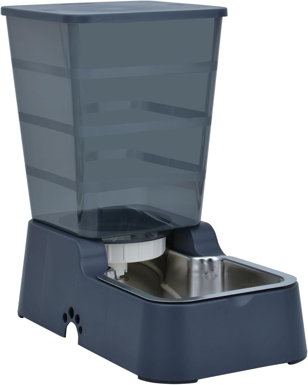 Dispensador Automático de Comida y Agua para Perros y Gatos, 5L - para Mascotas Medianas y Grandes, Otros Animales (Gris Oscuro)
