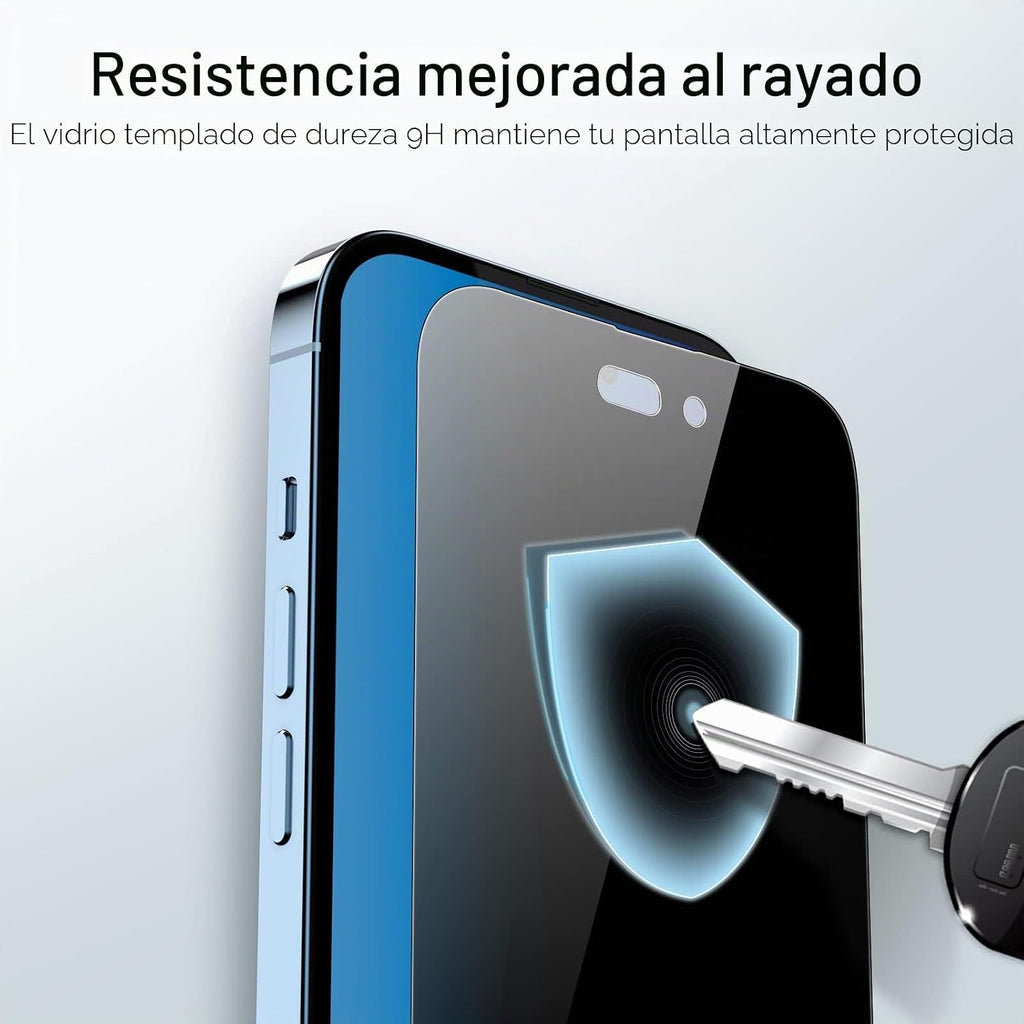 JETech Protector Pantalla Privacidad para iPhone 17 Pro Max, 2 Unidades | Protección Antiespía, Cristal Vidrio Templado, Marco de Instalación Fácil, Anti-Arañazos