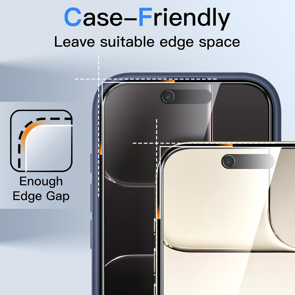 JETech Protector Pantalla Privacidad para iPhone 17 Pro Max, 2 Unidades | Protección Antiespía, Cristal Vidrio Templado, Marco de Instalación Fácil, Anti-Arañazos