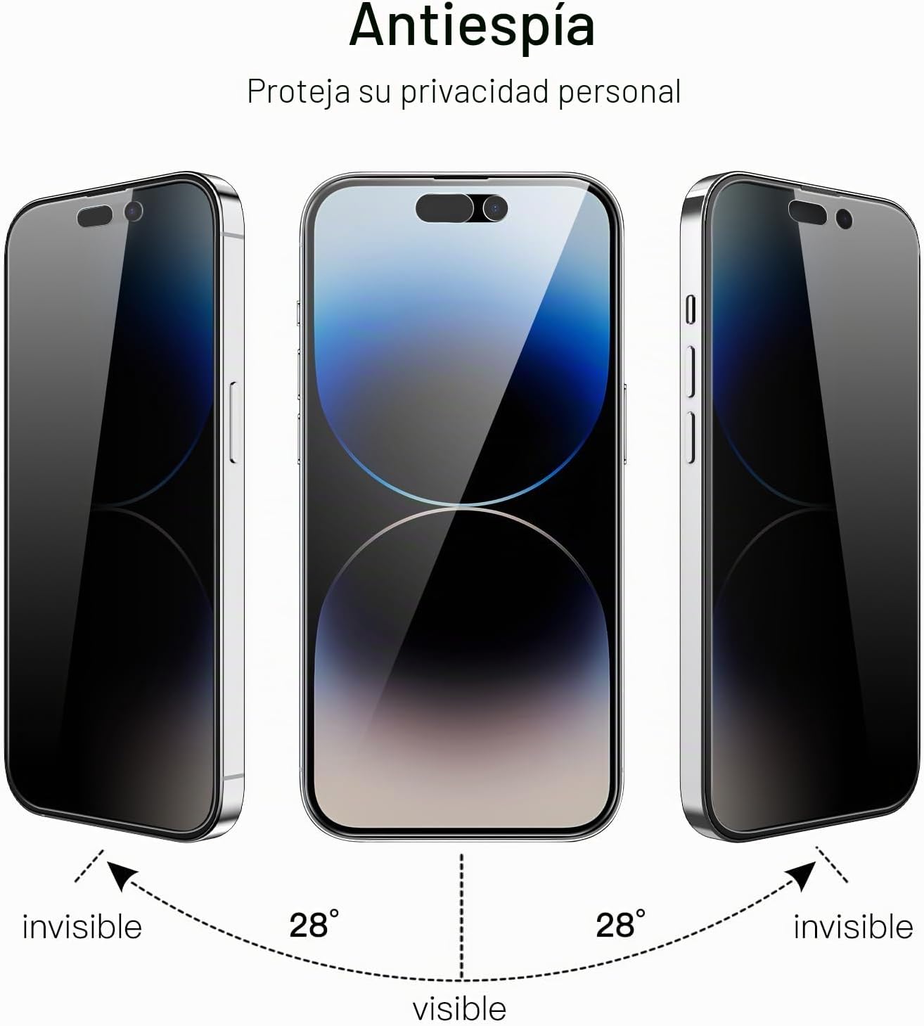 JETech Protector Pantalla Privacidad para iPhone 17 Pro Max, 2 Unidades | Protección Antiespía, Cristal Vidrio Templado, Marco de Instalación Fácil, Anti-Arañazos