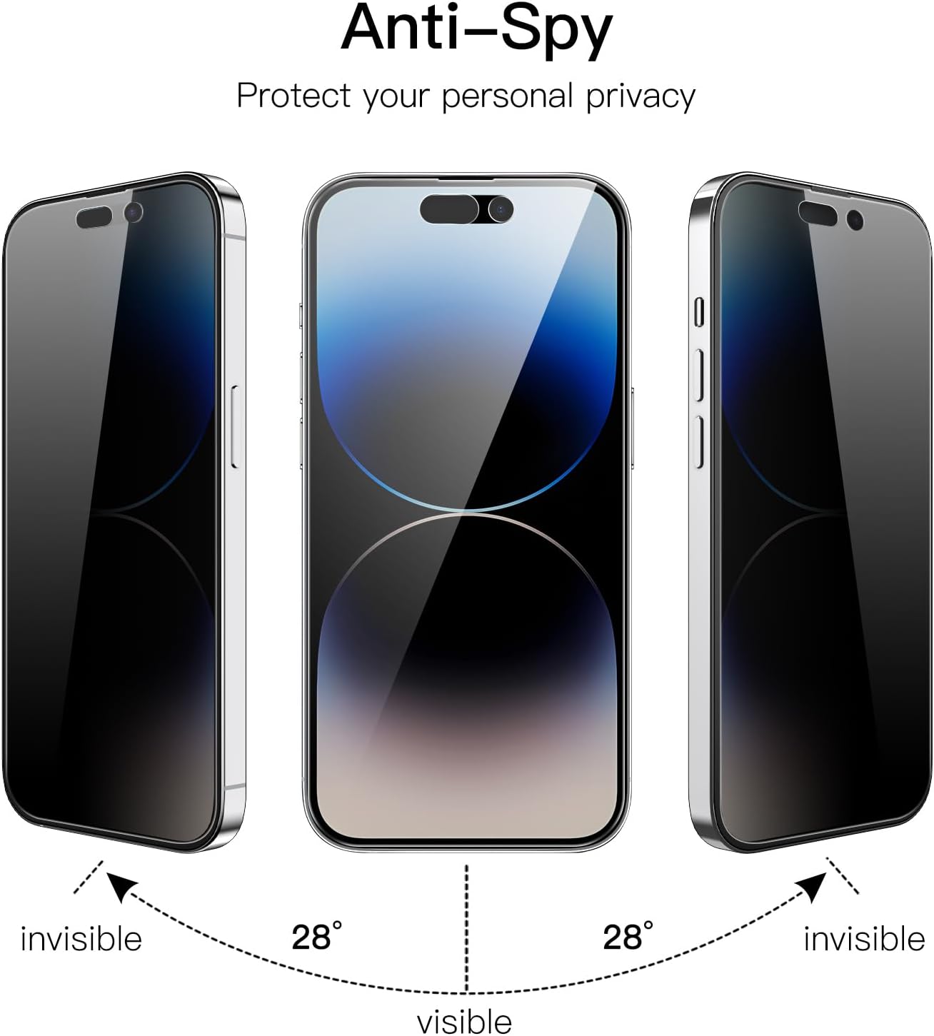 JETech Protector Pantalla Privacidad para iPhone 17 Pro Max, 2 Unidades | Protección Antiespía, Cristal Vidrio Templado, Marco de Instalación Fácil, Anti-Arañazos