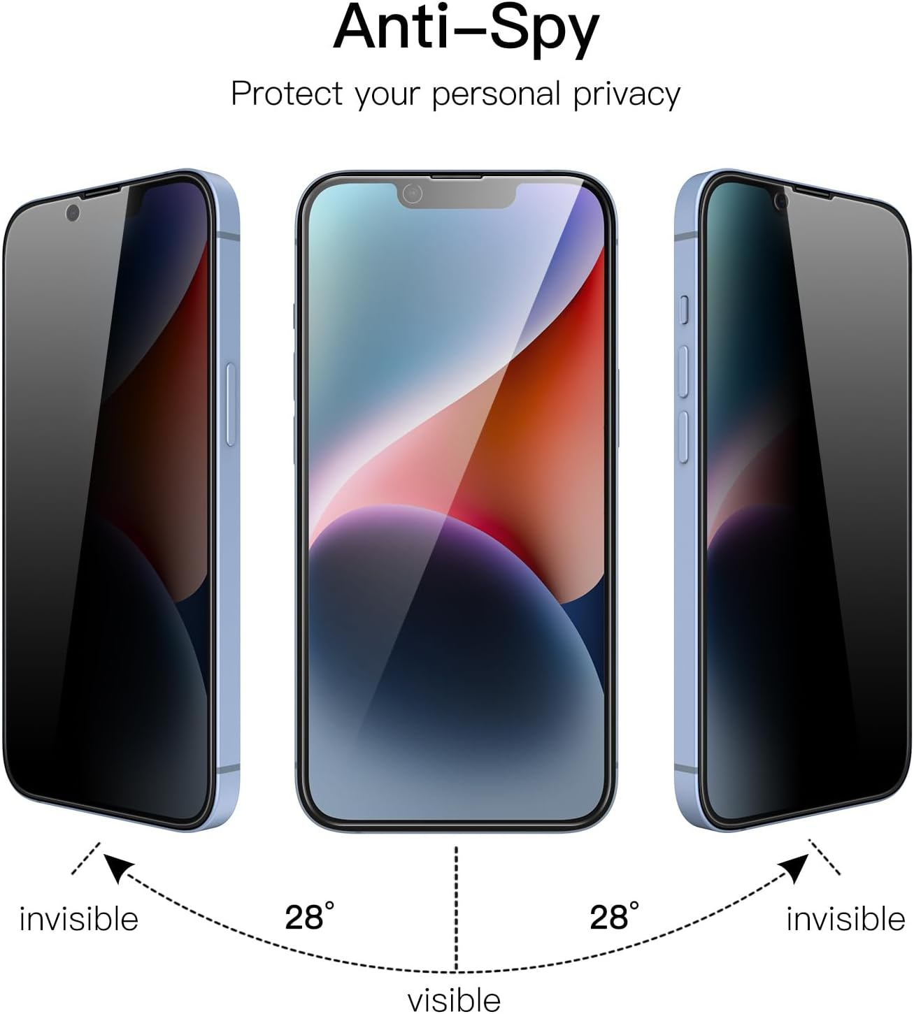 JETech Protector Pantalla Privacidad para iPhone 17 Pro Max, 2 Unidades | Protección Antiespía, Cristal Vidrio Templado, Marco de Instalación Fácil, Anti-Arañazos