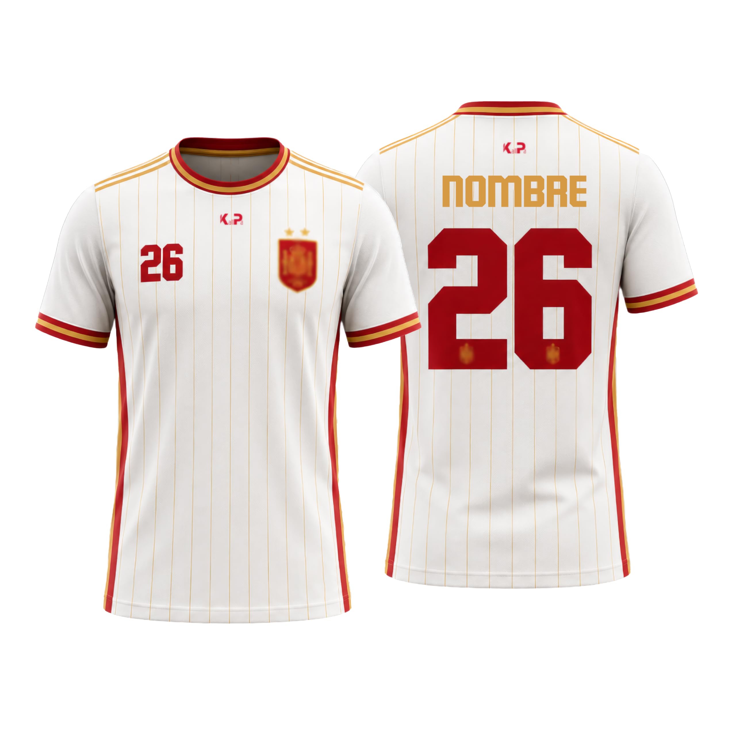 KALLPA Camiseta Mundial España de fútbol Personalizada. | Poliéster