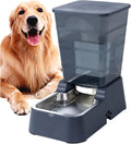 Dispensador Automático de Comida y Agua para Perros y Gatos, 5L - para Mascotas Medianas y Grandes, Otros Animales (Gris Oscuro)