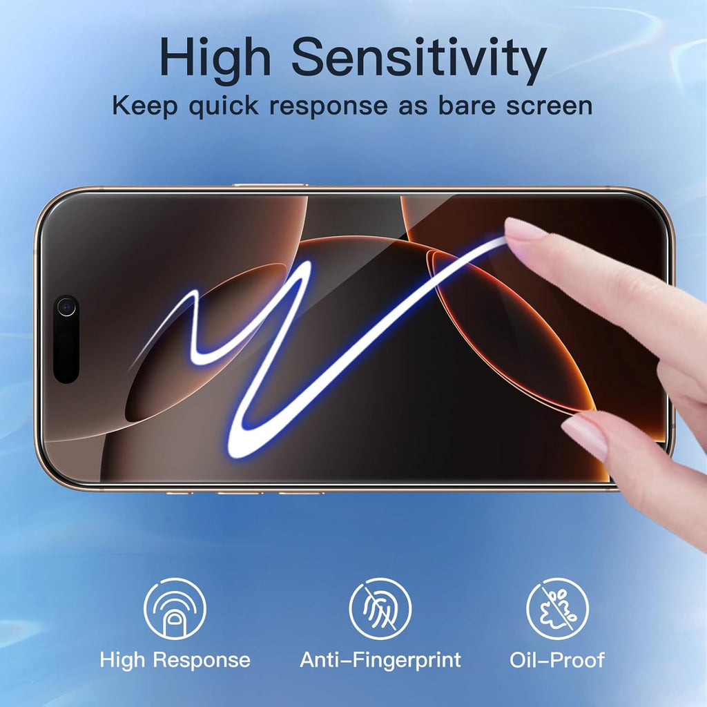 JETech Protector Pantalla Privacidad para iPhone 17 Pro Max, 2 Unidades | Protección Antiespía, Cristal Vidrio Templado, Marco de Instalación Fácil, Anti-Arañazos