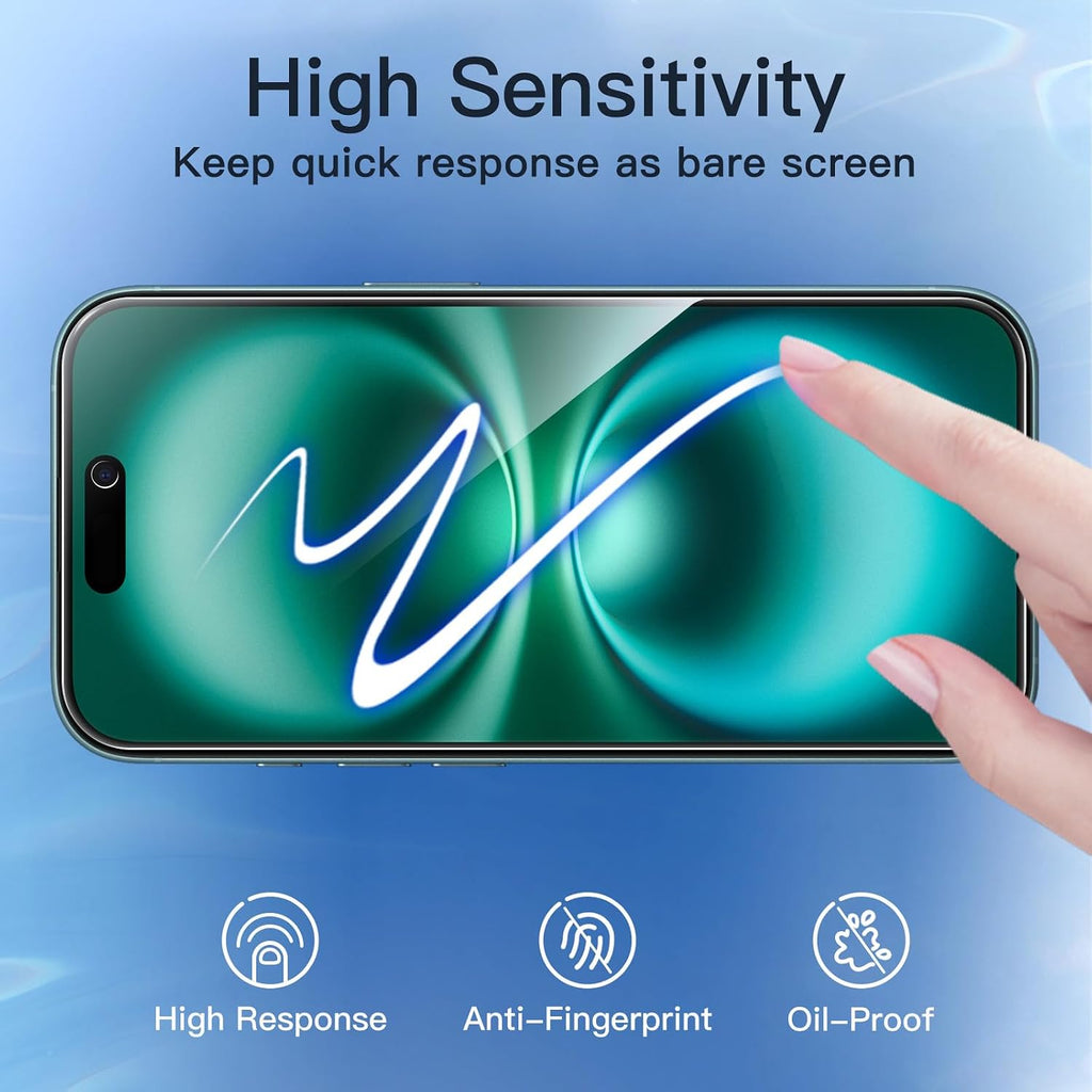 JETech Protector Pantalla Privacidad para iPhone 17 Pro Max, 2 Unidades | Protección Antiespía, Cristal Vidrio Templado, Marco de Instalación Fácil, Anti-Arañazos