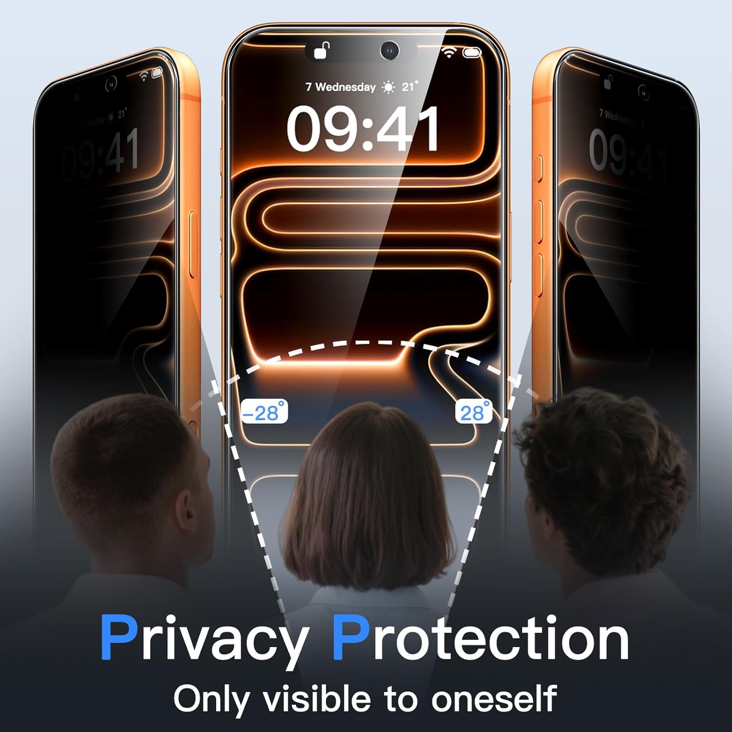 JETech Protector Pantalla Privacidad para iPhone 17 Pro Max, 2 Unidades | Protección Antiespía, Cristal Vidrio Templado, Marco de Instalación Fácil, Anti-Arañazos