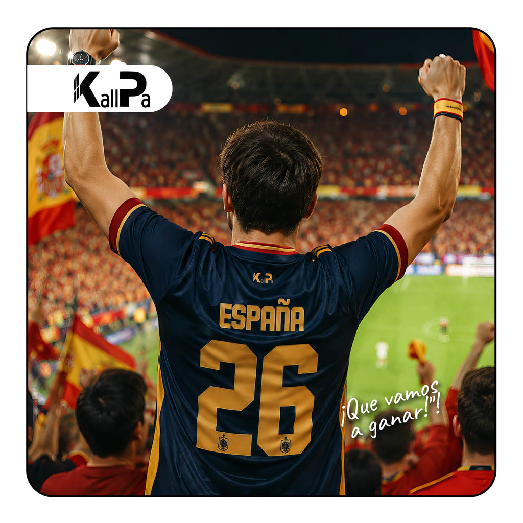 KALLPA Camiseta Mundial España de fútbol Personalizada. | Poliéster