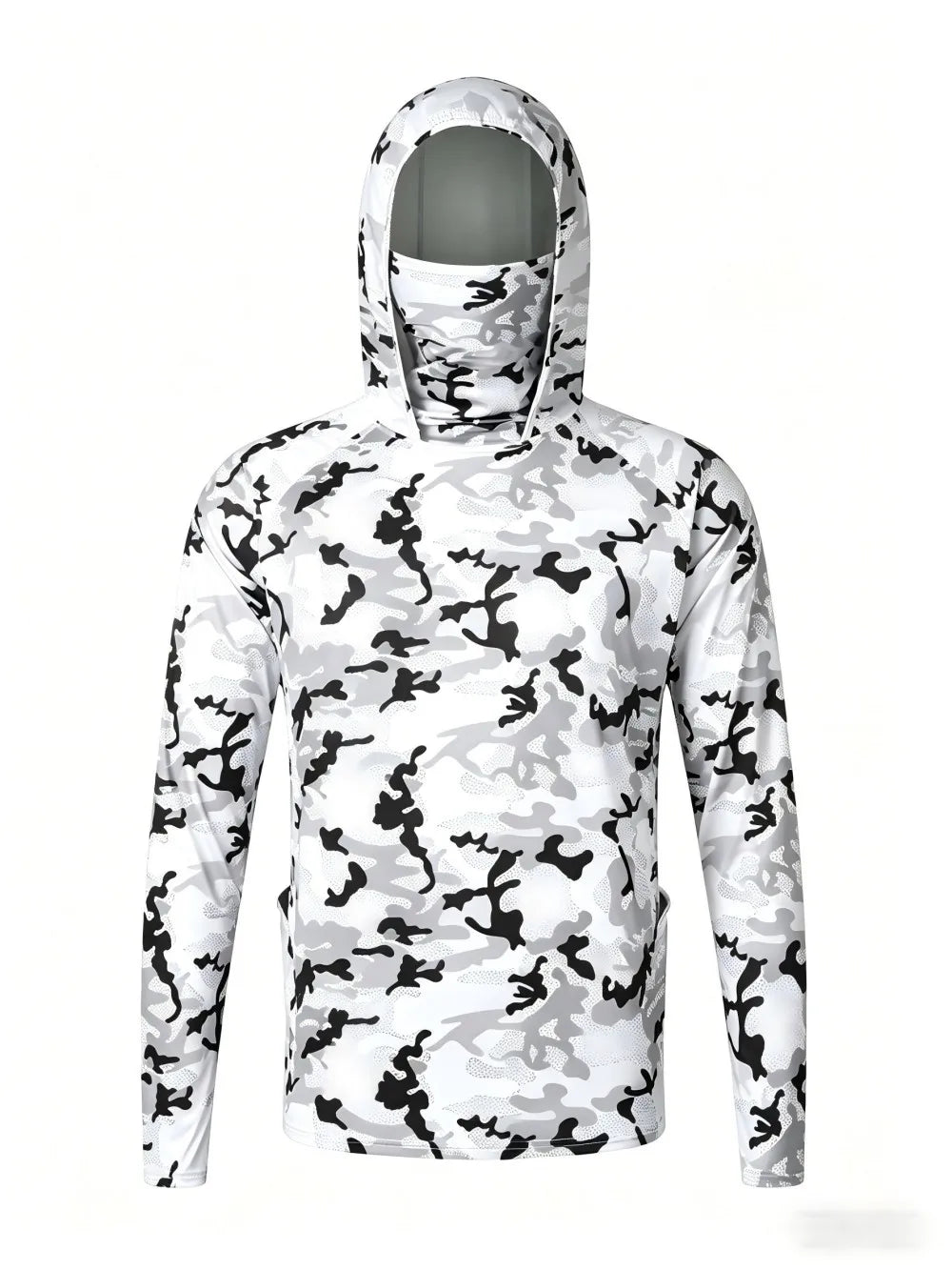 European and American men's summer new camouflage print soft breathable fishing suit long sleeved T-shirt outdoor casual top